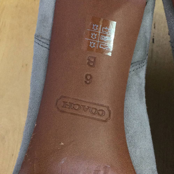 Coach Dovelyn Women's Snakeskin Heel Almond Toe Suede Pull On Ankle Bootie 6B - Picture 11 of 16